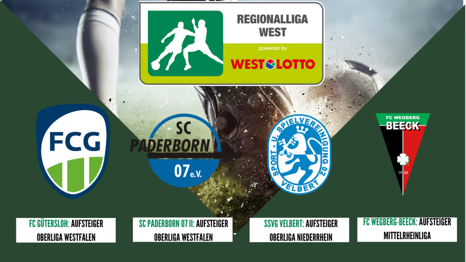 Grafik Aufsteiger Regionalliga West zur Saison 2023-2024